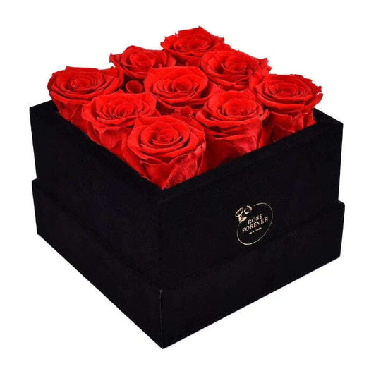 Rose Forever - Essential Black Velvet Red, Preserved Rose Gift. - MaribelaShop2