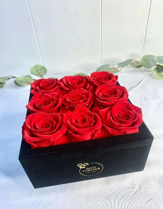 Rose Forever - Essential Black Velvet Red, Preserved Rose Gift. - MaribelaShop2