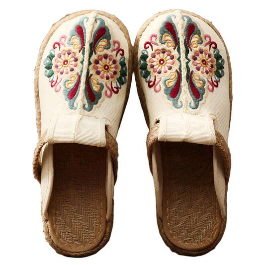 Style Embroidered Slippers Hand-woven,Korean Style - MaribelaShop2