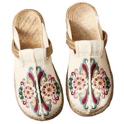 Style Embroidered Slippers Hand-woven,Korean Style - MaribelaShop2