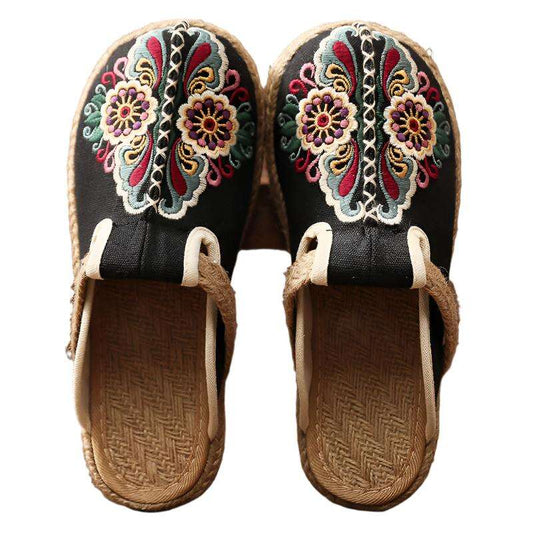 Style Embroidered Slippers Hand-woven,Korean Style - MaribelaShop2