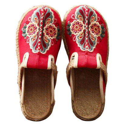 Style Embroidered Slippers Hand-woven,Korean Style - MaribelaShop2