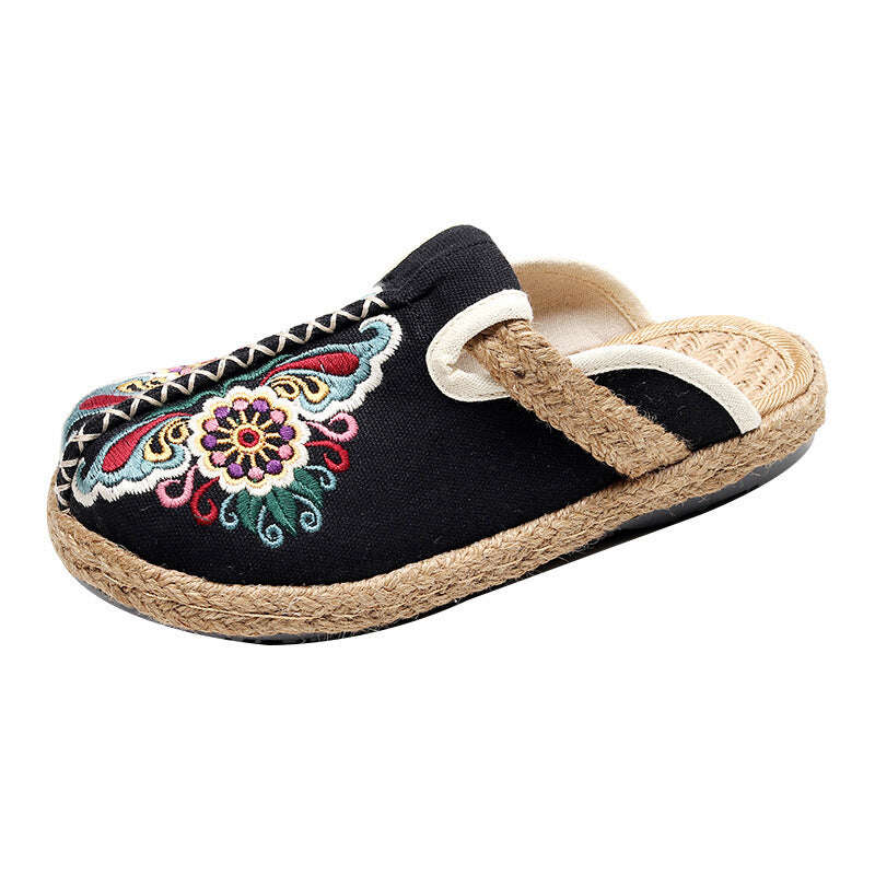 Style Embroidered Slippers Hand-woven,Korean Style - MaribelaShop2