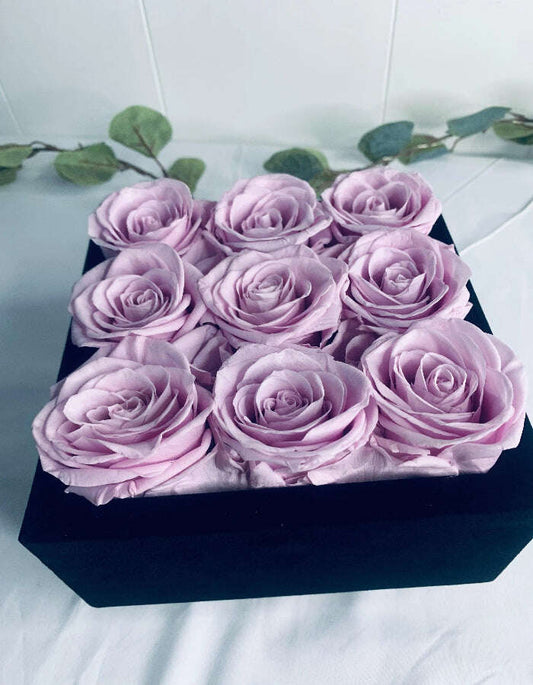 Rose Forever - Essential Black Velvet Lilac,Perfect Gift Preserved Rose. - MaribelaShop2