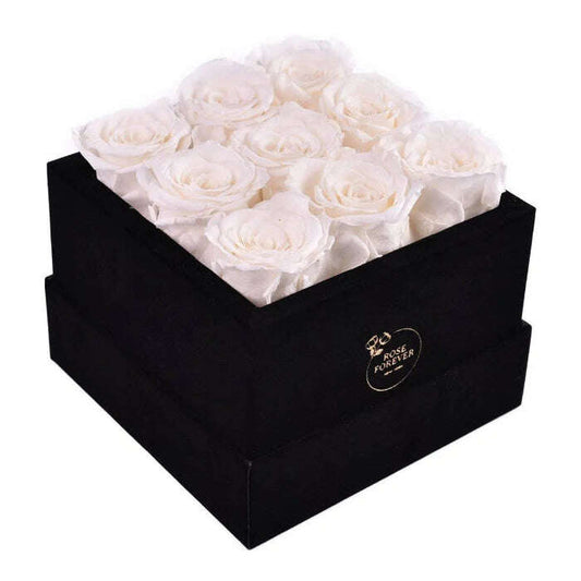 Rose Forever - Essential Black Velvet White, Gift for Mom, Gift for Wife. - MaribelaShop2