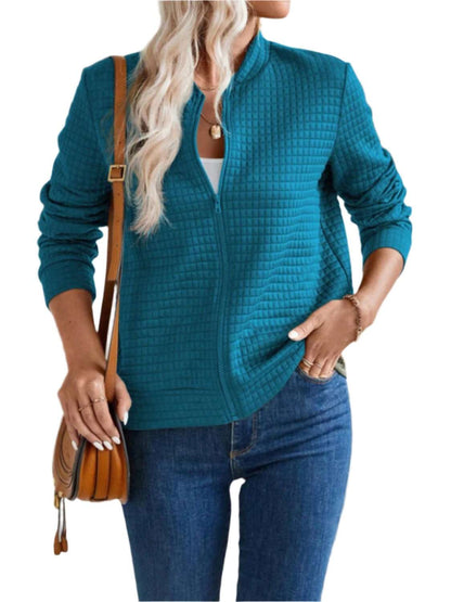 Women Zip Up Long Sleeve Jacket,Gift For Mother,Christmas Gift - MaribelaShop2