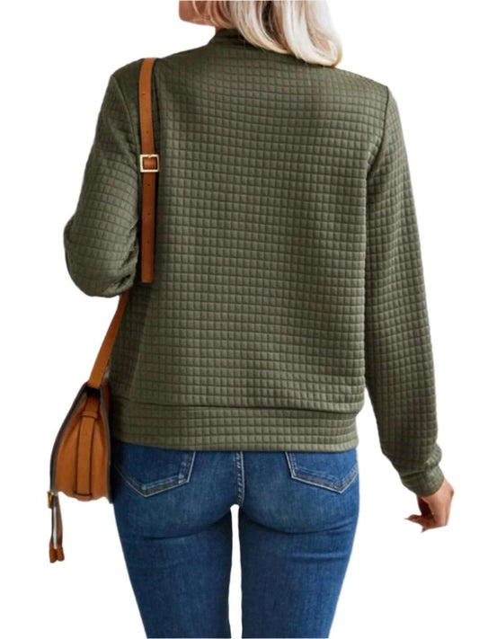 Women Zip Up Long Sleeve Jacket,Gift For Mother,Christmas Gift - MaribelaShop2