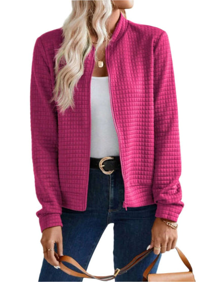 Women Zip Up Long Sleeve Jacket,Gift For Mother,Christmas Gift - MaribelaShop2