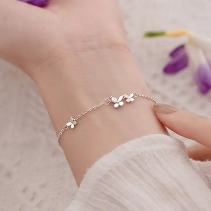 Silver Diamond Butterfly Bracelet Fashion Accessory/ FREE SHIPPING - MaribelaShop2